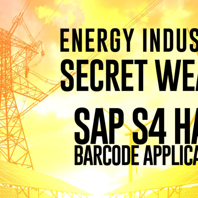 SAP S4 HANA Barcode for Energy