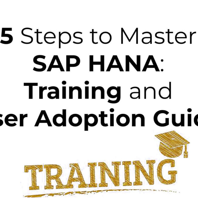 SAP HANA Training and User Adoption Guide