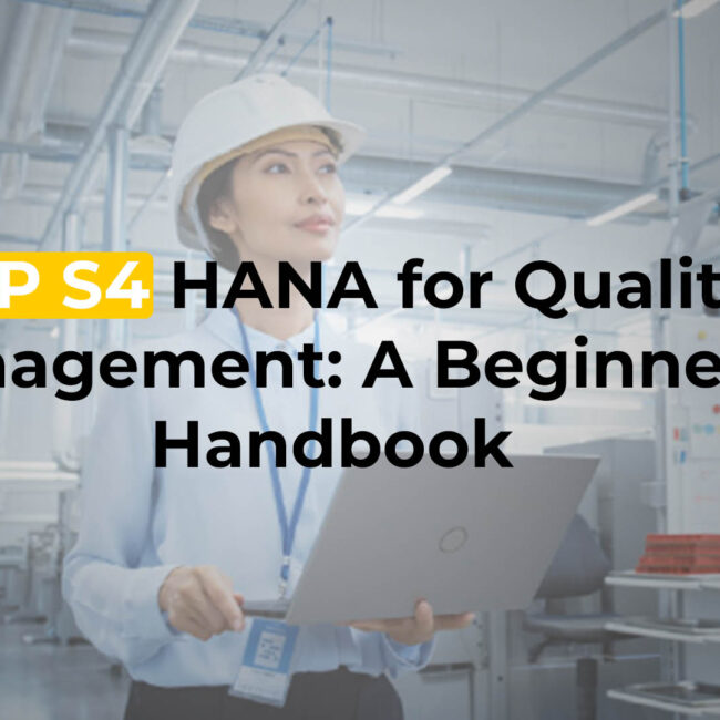 SAP HANA for Quality Management