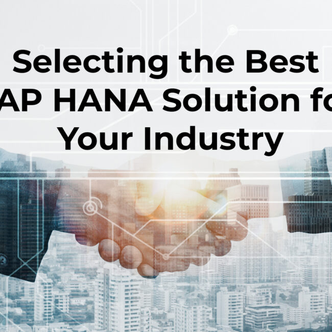 SAP HANA solution for your industry