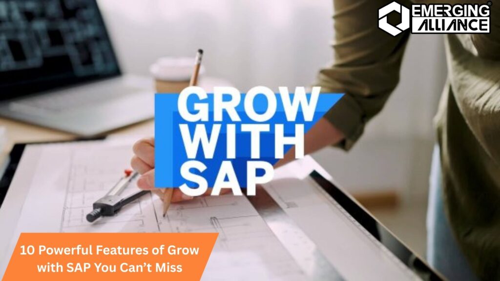 Dashboard showcasing key features of Grow with SAP for business growth and cloud ERP transformation