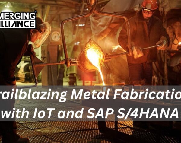 Smart metal fabrication factory using SAP S/4HANA and IoT for real-time monitoring, automation, and Industry 5.0 collaboration.