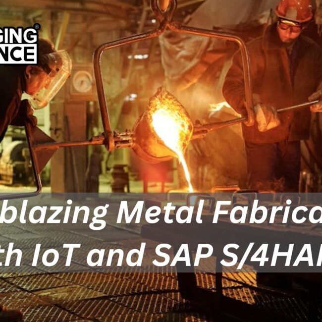 Smart metal fabrication factory using SAP S/4HANA and IoT for real-time monitoring, automation, and Industry 5.0 collaboration.