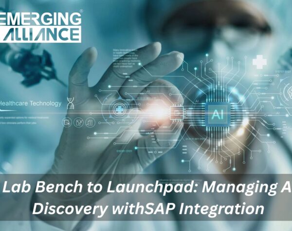 SAP integration enabling AI-driven drug discovery and pharma operations from lab research to market launch.