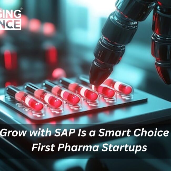 AI-first pharmaceutical startup team using Grow with SAP cloud ERP for scalable, compliant, and intelligent operations