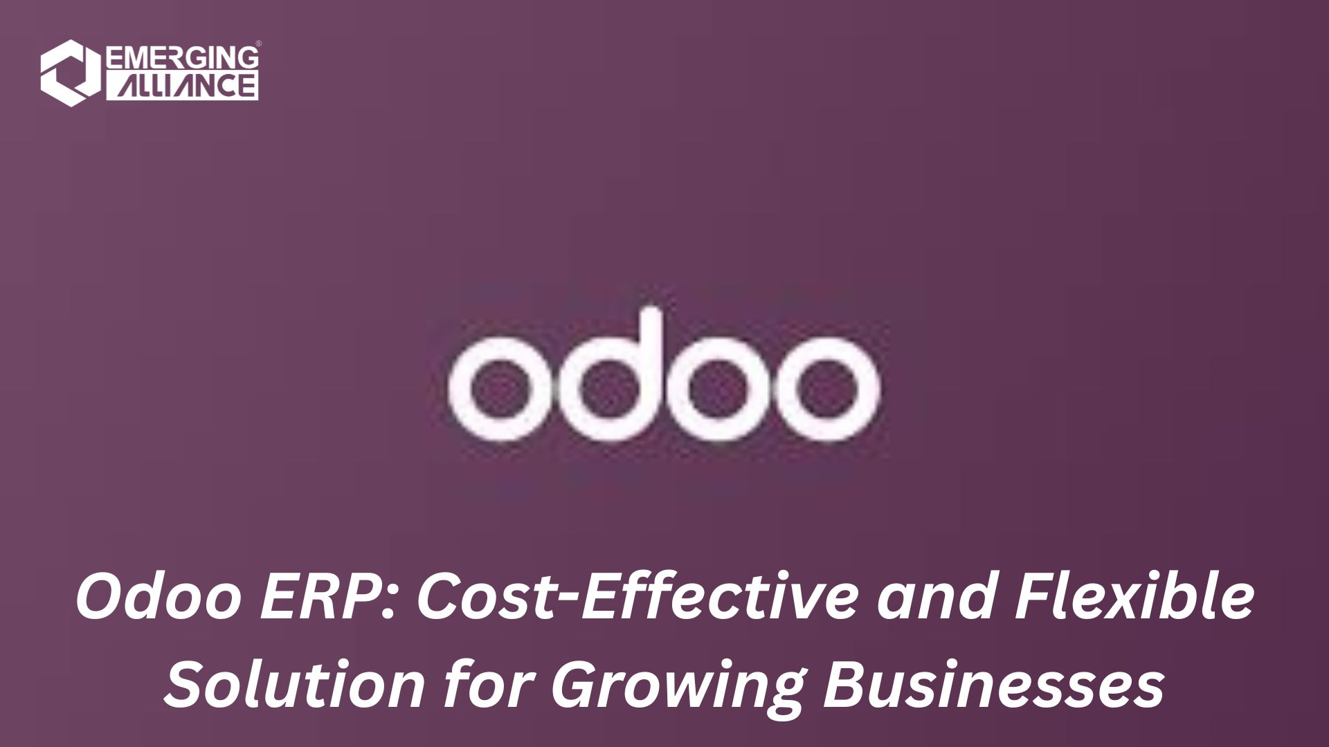 Odoo ERP: Cost-Effective and Flexible Solution for Growing Businesses