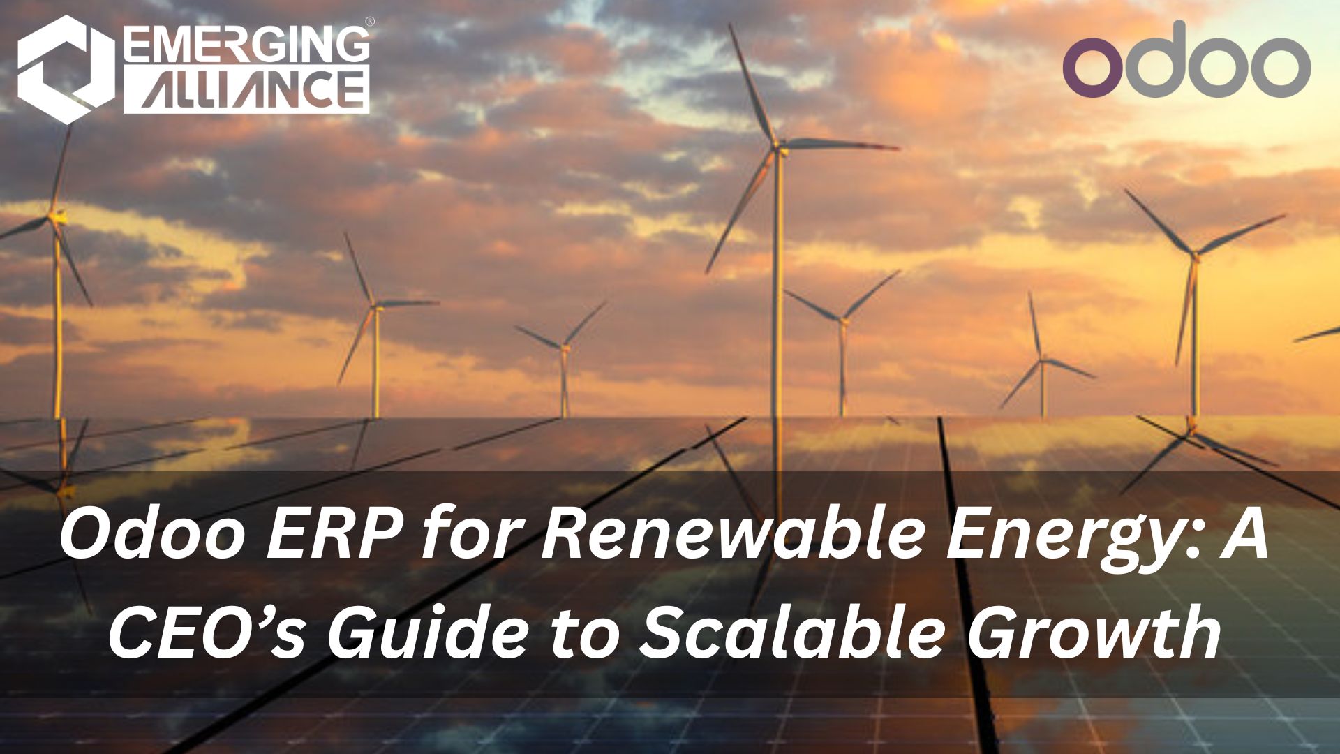 Odoo ERP dashboard for renewable energy company operations