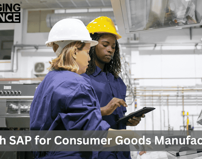 Engineers using SAP system in a consumer goods manufacturing plant – Grow with SAP