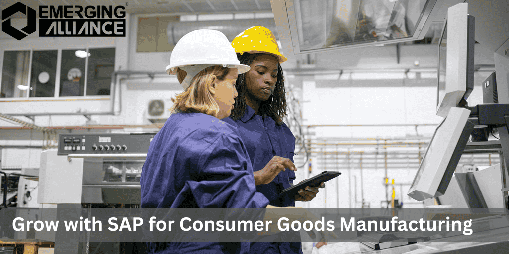 Engineers using SAP system in a consumer goods manufacturing plant – Grow with SAP
