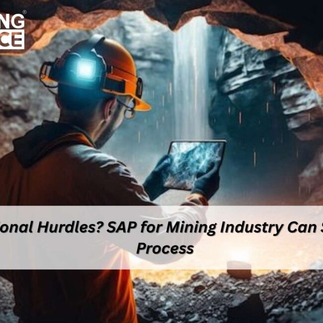 Mining workers using SAP for Mining Industry solutions to enhance efficiency and real-time operational monitoring