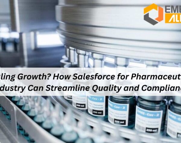 A pharma QA team optimizing compliance and quality workflows using Salesforce for Pharmaceutical Industry digital tools.