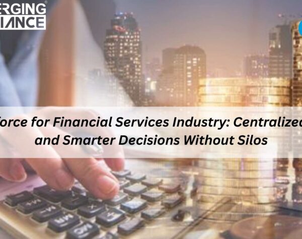 Dashboard showing centralized financial data using Salesforce for Financial Services Industry