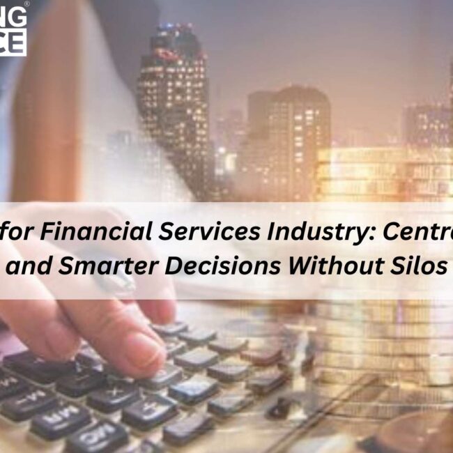 Dashboard showing centralized financial data using Salesforce for Financial Services Industry