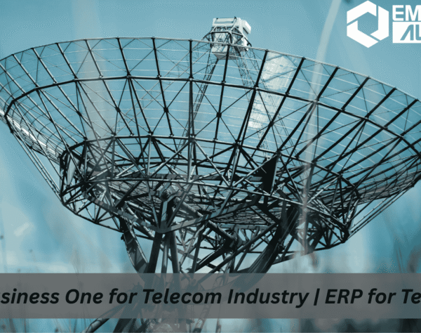 SAP Business One dashboard showing streamlined telecom industry operations and real-time business insights