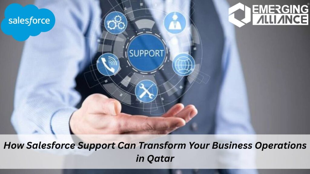 Business team using Salesforce Support in Qatar for CRM optimization and enterprise efficiency