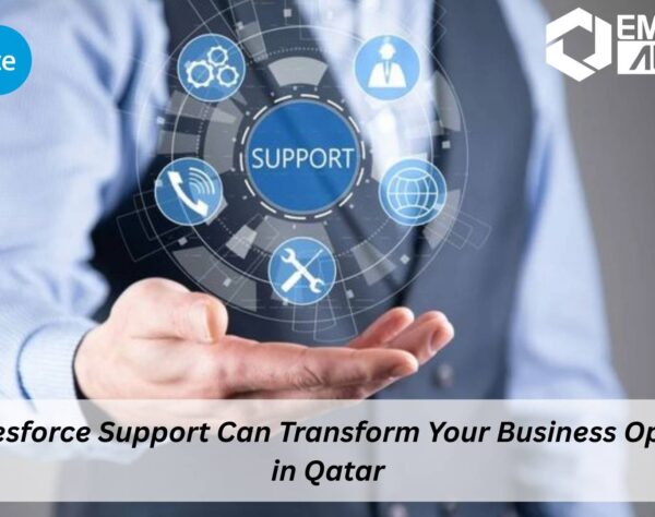 Business team using Salesforce Support in Qatar for CRM optimization and enterprise efficiency