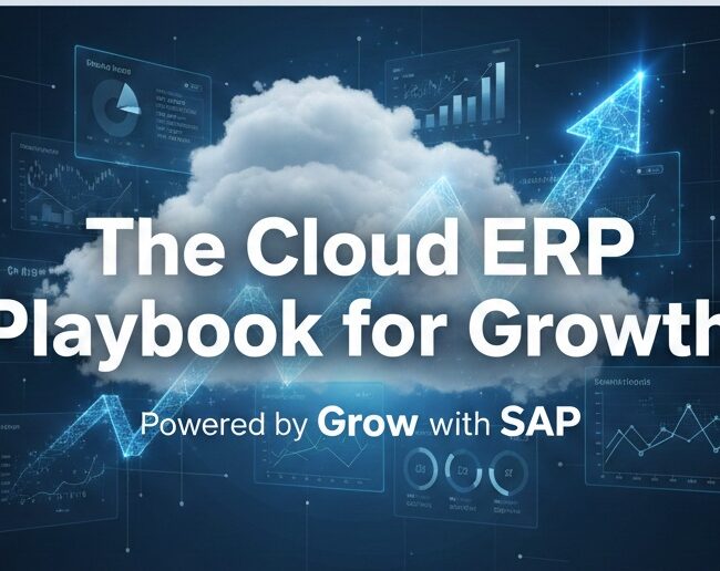 Business team reviewing dashboards powered by Grow with SAP Cloud ERP solution