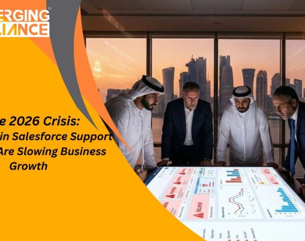 Team improving CRM performance through Salesforce Support in Qatar