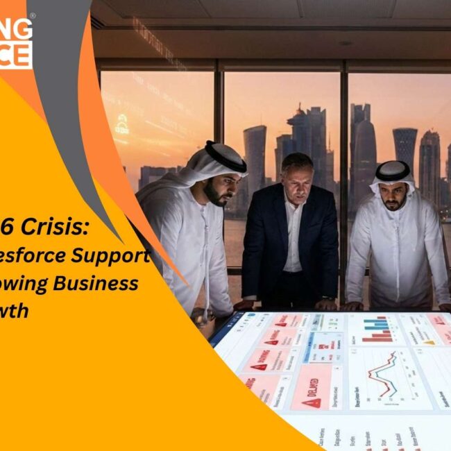 Team improving CRM performance through Salesforce Support in Qatar