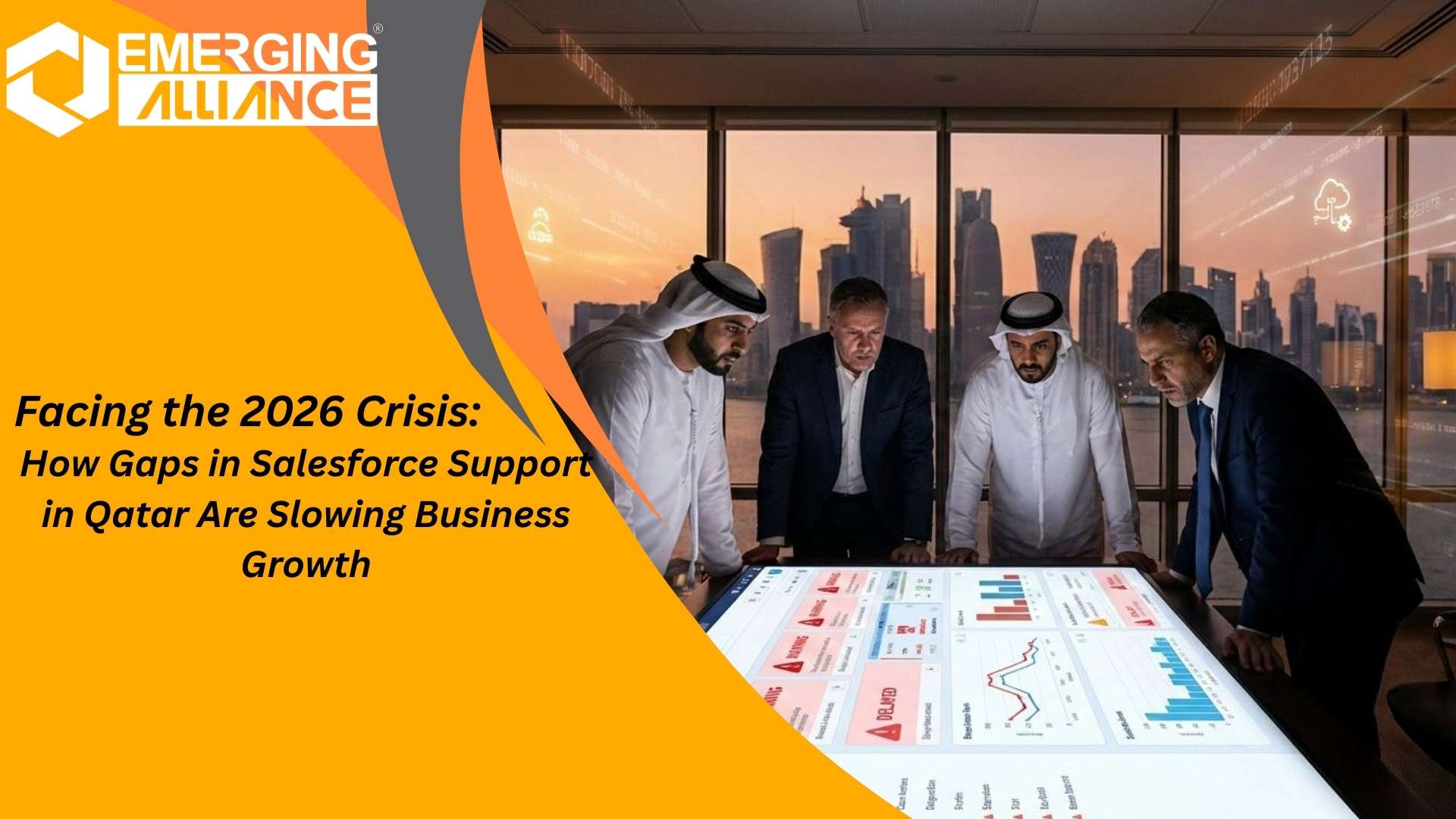 Team improving CRM performance through Salesforce Support in Qatar