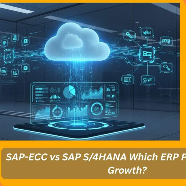SAP-ECC vs SAP S/4HANA architecture comparison highlighting SAP-ECC/S4-Enhancement blueprint for digital growth