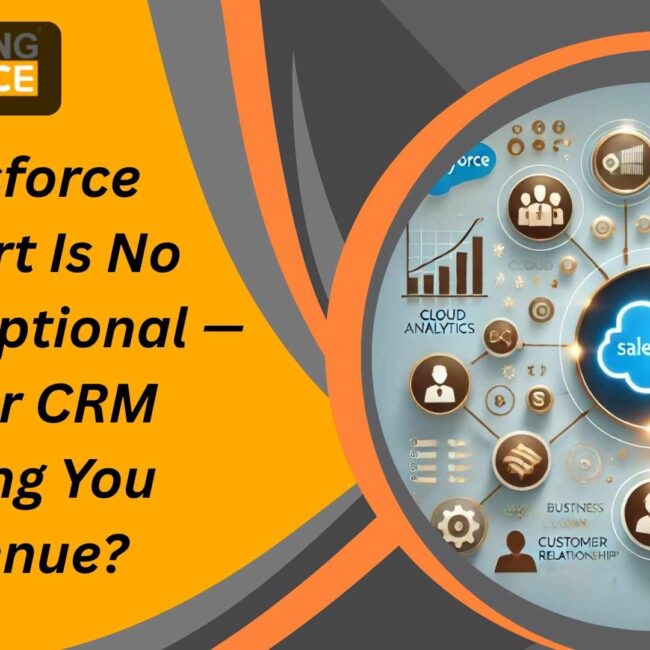 Salesforce Support services improving CRM performance and revenue optimization dashboard