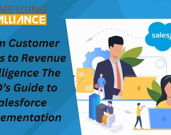 Enterprise Salesforce implementation connecting sales, marketing, and service systems into a unified CRM platform for revenue intelligence.
