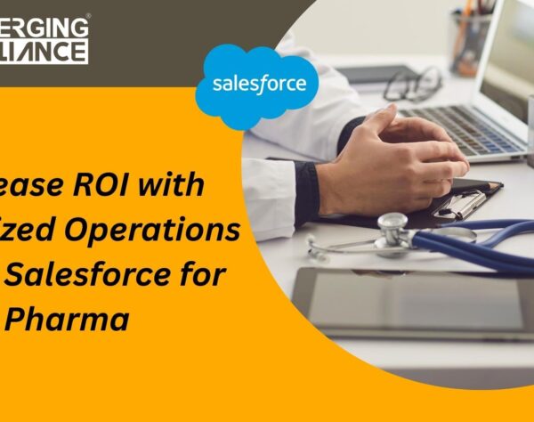 Pharmaceutical executives using Salesforce for Pharma to improve operations, compliance, and ROI