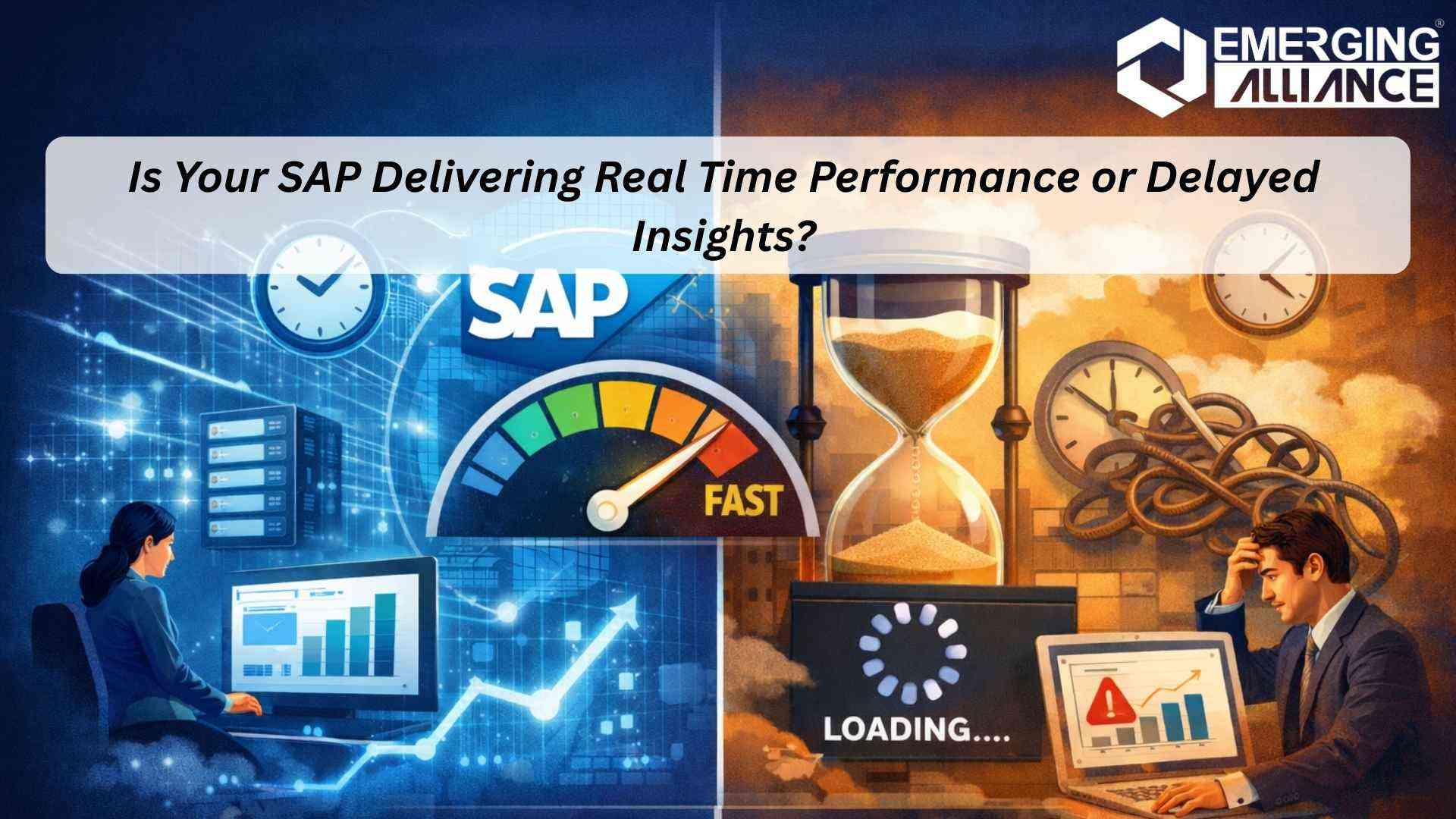 SAP S4HANA enhancements dashboard showing real-time analytics, process automation, and enterprise integration.