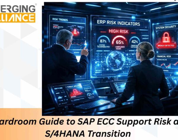 SAP ECC support risk and S/4HANA transition strategy for enterprises planning ERP modernization and migration from SAP ECC to SAP S/4HANA.