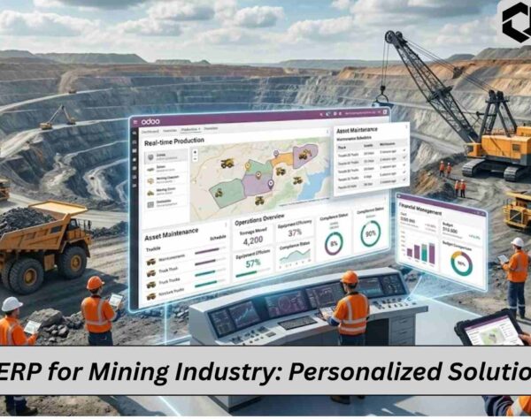 Mining operations monitored in real time using Odoo ERP dashboards