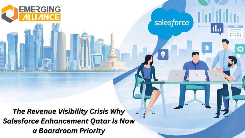 Salesforce Enhancement Qatar dashboard showing real-time sales pipeline and revenue analytics