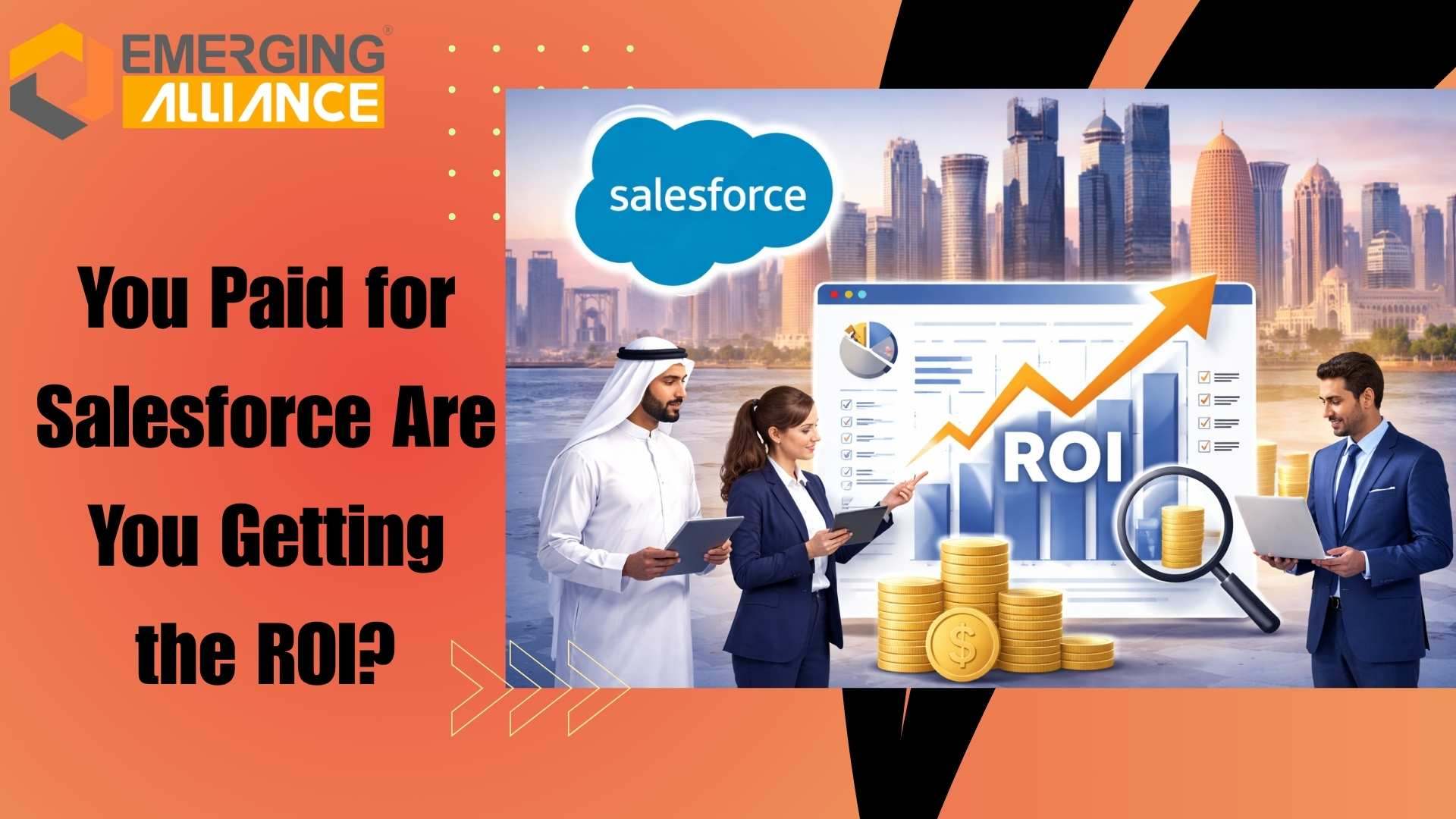 Salesforce support in Qatar dashboard showing CRM analytics, pipeline visibility, and performance optimization insights