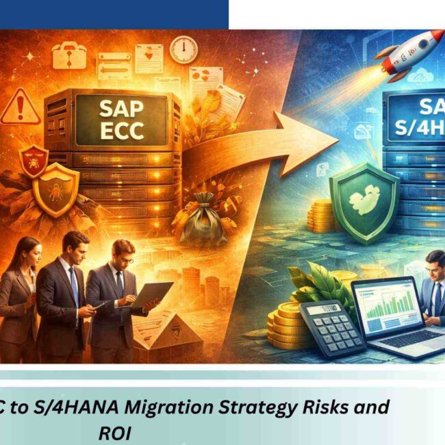 SAP ECC to SAP S/4HANA Cloud migration roadmap showing digital core modernization and enterprise ERP transformation
