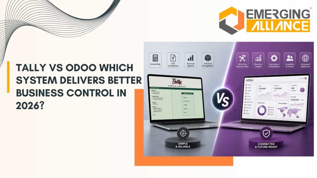 Tally vs Odoo ERP comparison for inventory management, automation, and real-time business visibility