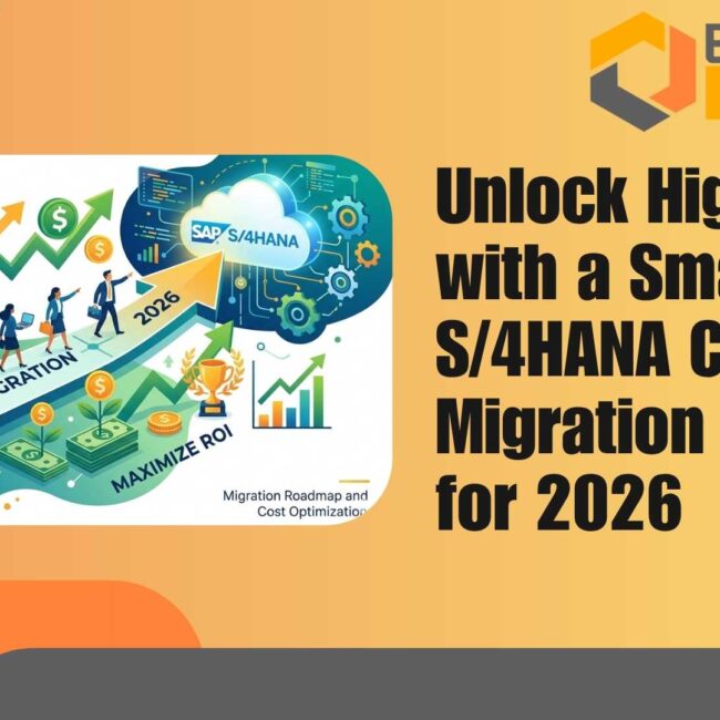 Enterprise team planning SAP S/4HANA Cloud migration strategy to reduce costs and maximize ROI with data-driven insights