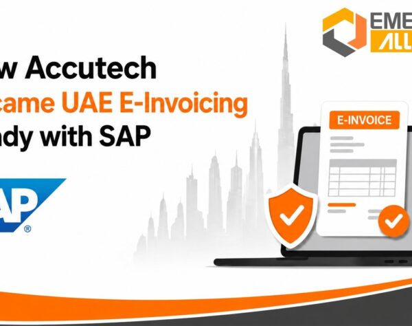 SAP-based UAE e-invoicing compliance and invoice automation dashboard.