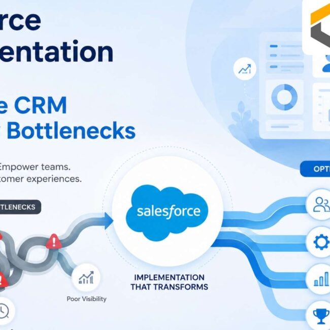 Salesforce implementation improving enterprise workflow automation and CRM visibility