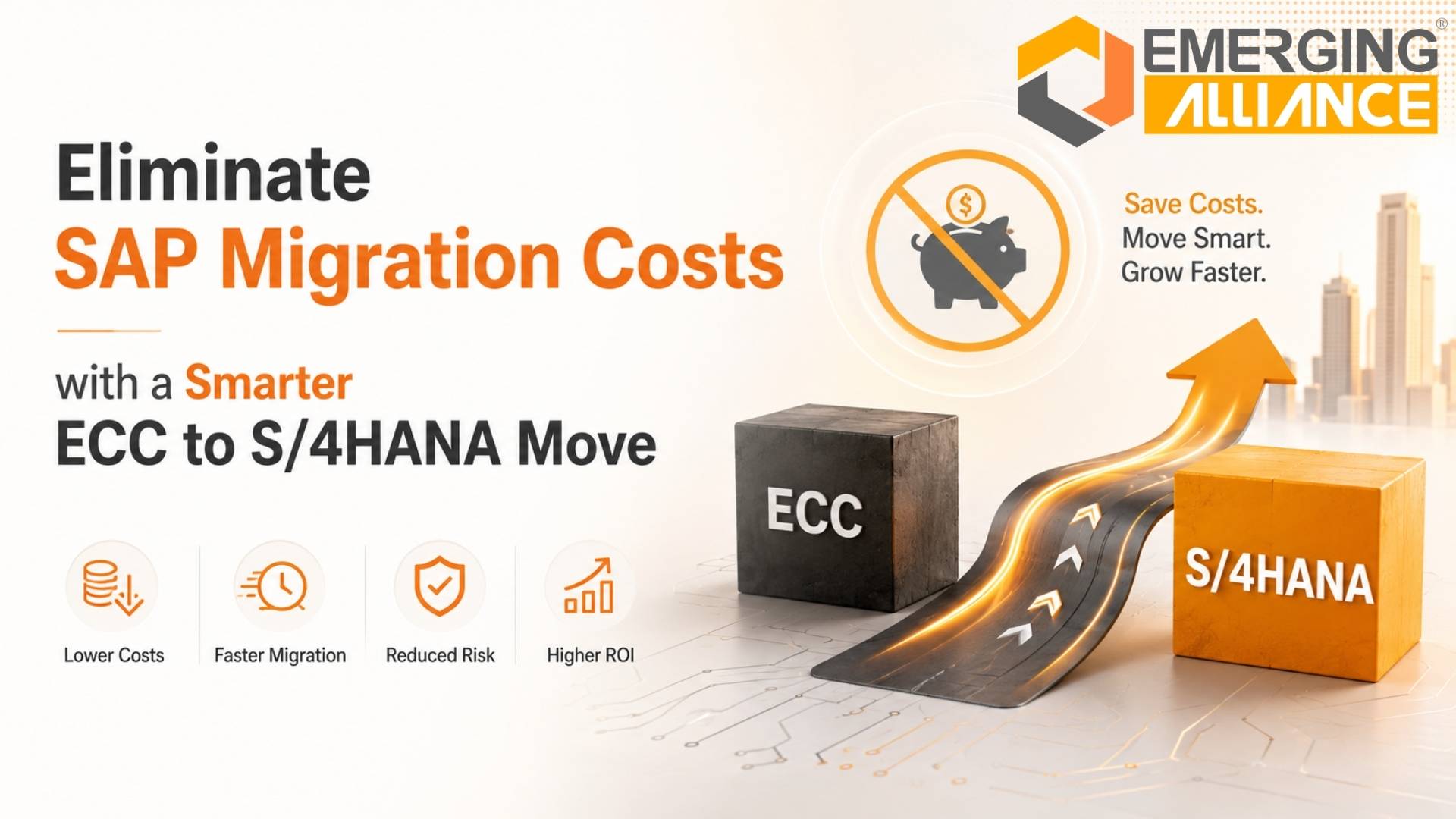 Enterprise SAP ECC to SAP S/4HANA migration strategy improving automation, analytics, scalability, and business performance