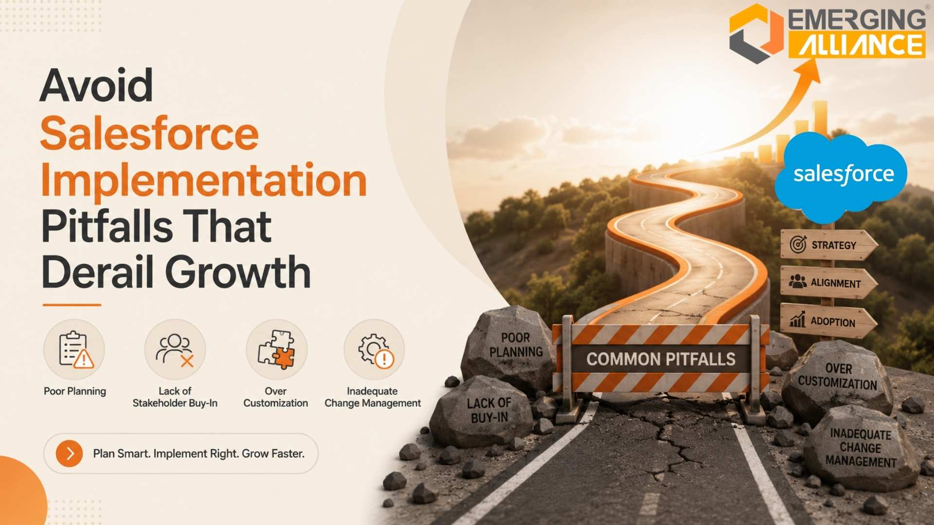 Salesforce Implementation strategy, automation, CRM integration, governance, and digital transformation roadmap.