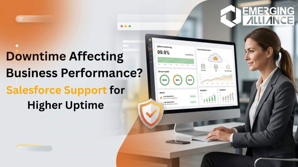 Salesforce Support dashboard helping businesses reduce downtime and improve system uptime for uninterrupted business operations
