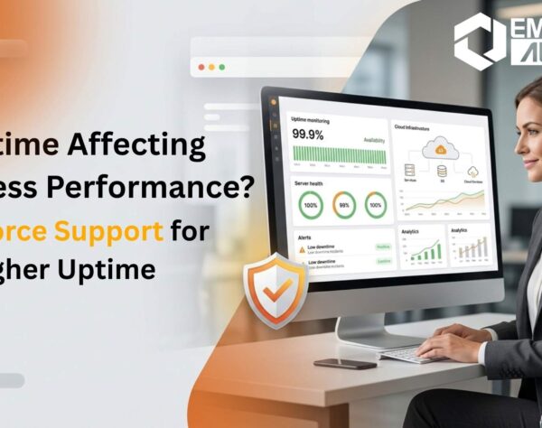 Salesforce Support dashboard helping businesses reduce downtime and improve system uptime for uninterrupted business operations