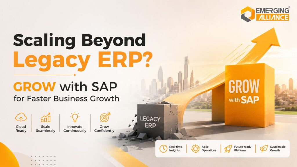 Business leaders accelerating growth by migrating from legacy ERP to GROW with SAP cloud ERP.