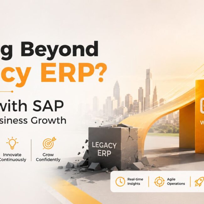 Business leaders accelerating growth by migrating from legacy ERP to GROW with SAP cloud ERP.