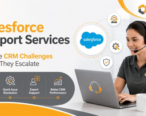 Salesforce Support Services team proactively monitoring CRM performance, resolving issues, and preventing business disruptions before they escalate