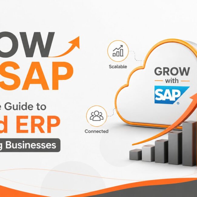 GROW with SAP cloud ERP solution helping growing businesses improve efficiency, scalability, and digital transformation.
