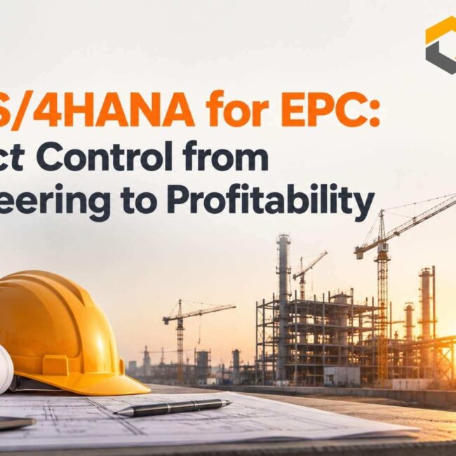 SAP S/4HANA for EPC: Project Control from Engineering to Profitability